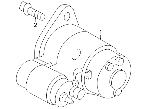 1999 Infiniti QX4 Starter Bolt-Through Diagram for 23340-JF00B