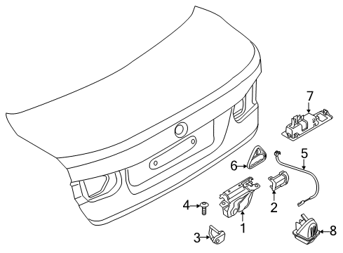 2018 BMW 328d xDrive Trunk Tension Spring, Boot Lid/Tailgate Diagram for 51247469009