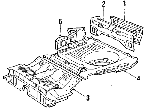 1987 Toyota Camry Rear Body Floor Pan Diagram for 58201-32080