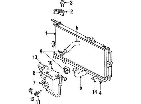 1997 Dodge Neon Radiator & Components Hose-Radiator Inlet Diagram for 4546723