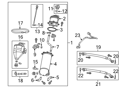 2014 Chevrolet Corvette Powertrain Control Connector Tube Diagram for 12623293