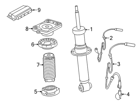 2020 BMW X6 Struts & Components - Rear CABLE ACCELERATION SENSOR RI Diagram for 37146876305