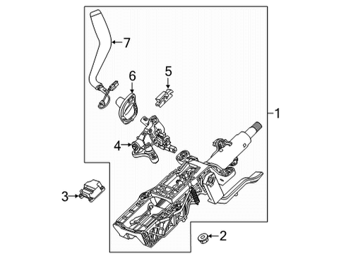 2020 Chevrolet Silverado 2500 HD Gear Shift Control - AT Shift Control Cable Diagram for 84755888