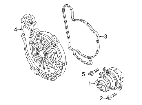 2021 Jeep Renegade Water Pump Bolt-Special Head Diagram for 68439899AA
