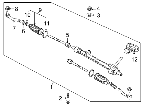 2014 Nissan Versa Note Steering Column & Wheel, Steering Gear & Linkage Clamp-Boot Diagram for 48055-1HK0A