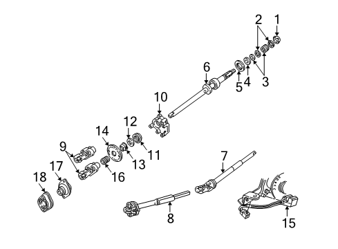 2006 Mercury Grand Marquis Shaft & Internal Components Lower Shaft Diagram for 5W1Z-3B676-A