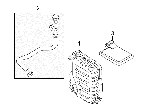 2019 Kia Rio Automatic Transmission Hose-Breather Diagram for 45270-26000