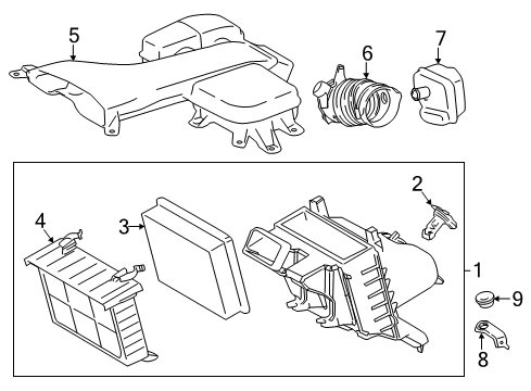 2019 Toyota Highlander Powertrain Control Air Inlet Diagram for 17750-0P120