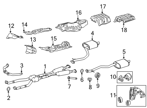 2017 Lexus IS350 Exhaust Components Exhaust Manifold Sub-Assembly, Right Diagram for 17140-31790