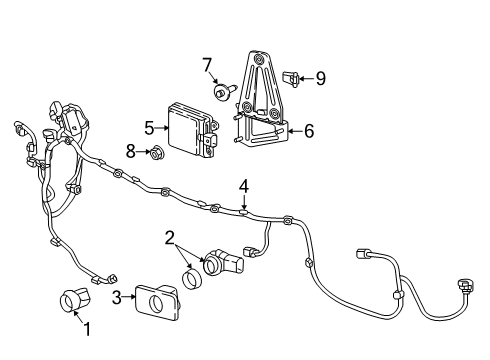  HARNESS ASM-FRT OBJECT ALARM SEN WRG Diagram for 85556174