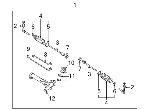 2003 Oldsmobile Alero P/S Pump & Hoses, Steering Gear & Linkage Pipe Asm, Steering Gear(Long) Diagram for 26053451