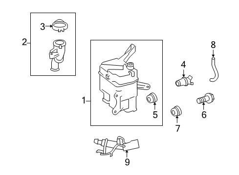 2010 Lexus HS250h Wiper & Washer Components Jar, Washer, A Diagram for 85315-75030