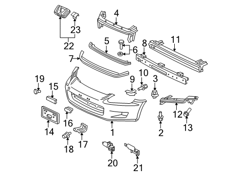 2007 Honda S2000 Bumper & Components, Exterior Trim Bolt-Washer (6X16) Diagram for 93401-06016-05