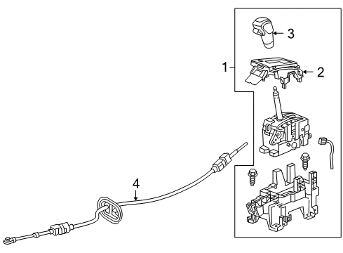 2015 Chevrolet Cruze Automatic Transmission Gear Shift Assembly Diagram for 95471261