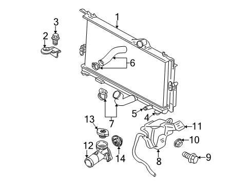 2004 Dodge Neon Radiator & Components Hose-Radiator Outlet Diagram for 5278950AF