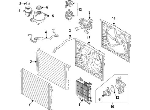 2020 BMW X6 Cooling System, Radiator, Water Pump, Cooling Fan Fillister Head Screw Diagram for 17427611612