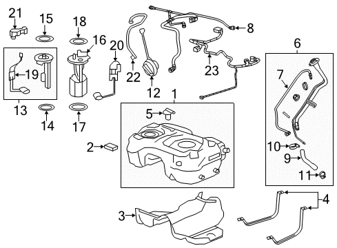 2012 Chevrolet Captiva Sport Fuel System Components Harness Diagram for 22823203