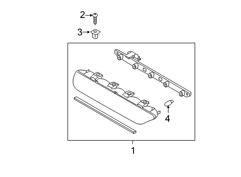 2012 Kia Sportage Bulbs Lamp Assembly-High Mounted Stop Diagram for 927003W000