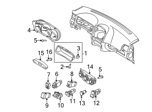 2007 Kia Spectra5 Switches Switch Assembly-Trunk Lid Diagram for 937502F10087