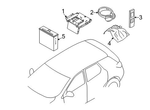 2014 Infiniti QX60 Entertainment System Components Display Assembly - Av Diagram for 280A0-3JA0A