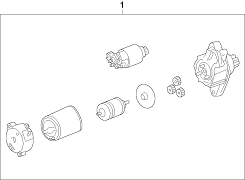 2018 Toyota Sienna Starter Solenoid Diagram for 28226-31220