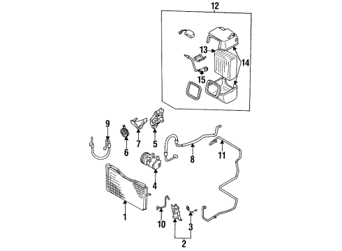 1986 Nissan Maxima Air Conditioner Liquid Tank Diagram for 92130-16R00