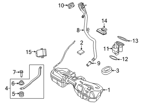2022 BMW M4 Fuel System Components FILLER PIPE Diagram for 16117484896