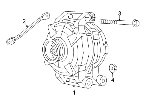 2013 Chrysler 300 Alternator Stud-Double Ended Diagram for 6512110AA