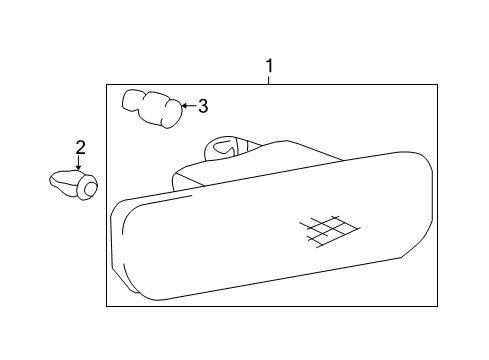 2004 Hyundai Sonata Bulbs Lamp Assembly-License Plate Diagram for 92501-3D000