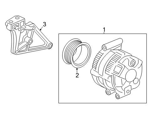 2014 Acura ILX Alternator Alternator, RM Diagram for 06311-RX0-505RM