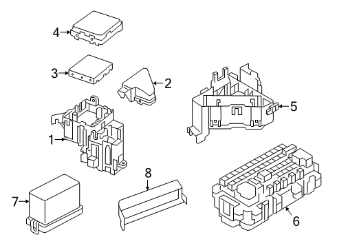 2020 Infiniti QX50 Fuse & Relay Cover-IPDM Diagram for 284B8-5NA0A