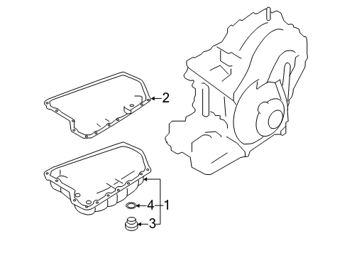 2011 Nissan Quest Automatic Transmission Plug-Thread Diagram for 31305-1XA01