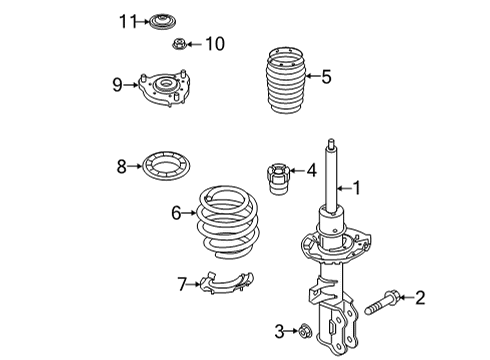 2022 Hyundai Tucson Struts & Components - Front PAD-FRONT SPRING, LWR Diagram for 54633N9000