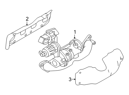 2015 Nissan Juke Exhaust Manifold Exhaust Manifold Diagram for 14004-1KC1A