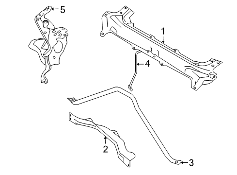 2006 BMW 760i Radiator Support Front Panel, Centre Diagram for 51717022966