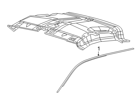 2016 Ram ProMaster City Exterior Trim - Roof Molding-Drip Rail Diagram for 68324508AA