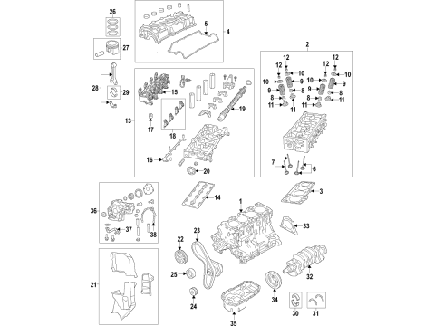 2020 Fiat 124 Spider Engine Parts, Mounts, Cylinder Head & Valves, Camshaft & Timing, Oil Pan, Oil Pump, Crankshaft & Bearings, Pistons, Rings & Bearings, Variable Valve Timing Head-Cylinder Diagram for 68289077AA
