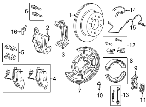 2014 Ram ProMaster 3500 Brake Components Front Disc Brake Pad Kit Diagram for 68226921AA