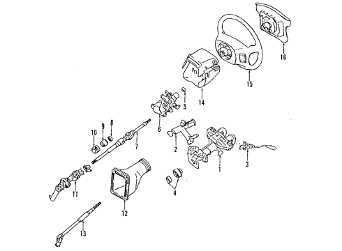 1994 Toyota Supra Steering Column & Wheel, Steering Gear & Linkage Oxygen Sensor Diagram for 89465-19595