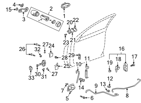 2003 Pontiac Bonneville Rear Door Molding Nut Diagram for 3907444