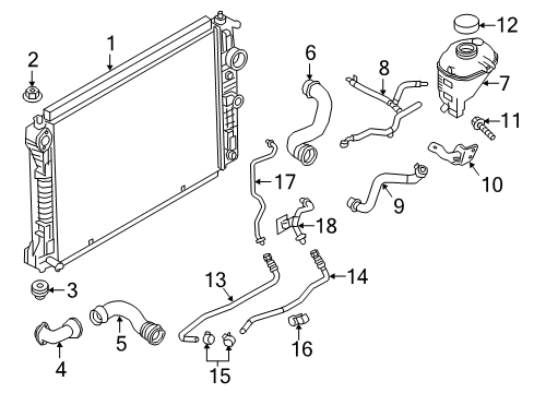 2017 Infiniti Q50 Radiator & Components Clip Diagram for 24220-6N100