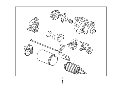 2008 Acura RDX Starter Motor Assembly, Start Diagram for 31200-RWC-305