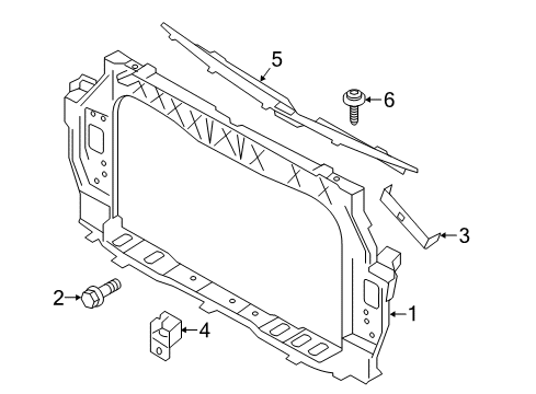 2014 Kia Rio Radiator Support Bracket-Hood Release Cable Diagram for 641741W000