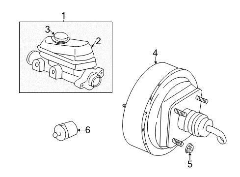 2001 Dodge Dakota Hydraulic System Booster-Power Brake Diagram for 5013132AB