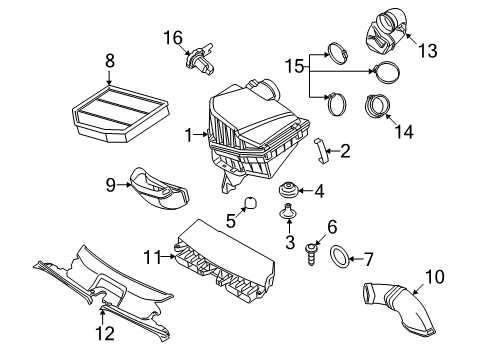 2008 BMW X3 Powertrain Control Support Diagram for 13717543174