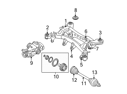 2008 BMW M3 Axle & Differential - Rear Rubber Mounting Rear Diagram for 33312283384