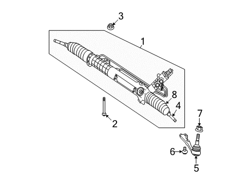 2009 BMW M3 Steering Gear & Linkage Tie Rod Assembly - Right Diagram for 32102283462