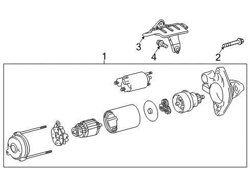 2021 Lexus LS500 Starter Starter Assy Diagram for 28100-70080