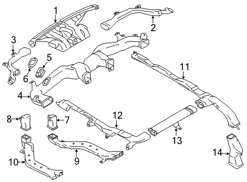 2012 Nissan Quest Ducts Purifier Complete-Air Diagram for 27450-1VA0A