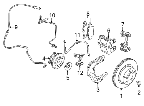 2015 BMW M4 Brake Components Rear Brake Pad Set Diagram for 34218099354